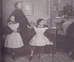 La Famiglia Belelli. Olio di Edgar Degas-Musée d'Orsay-Paris-1858/60.