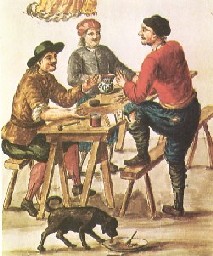 Illustrazione dal Growenbrok-Alla "Giusta",una taverna del ' 700.